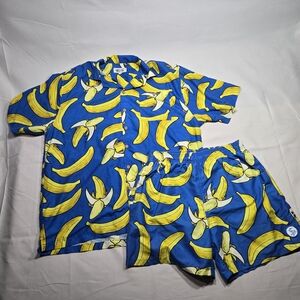 UZZI Amphibious Gear Mens L Banana Set Hawaiian Beach Resortwear Vacation